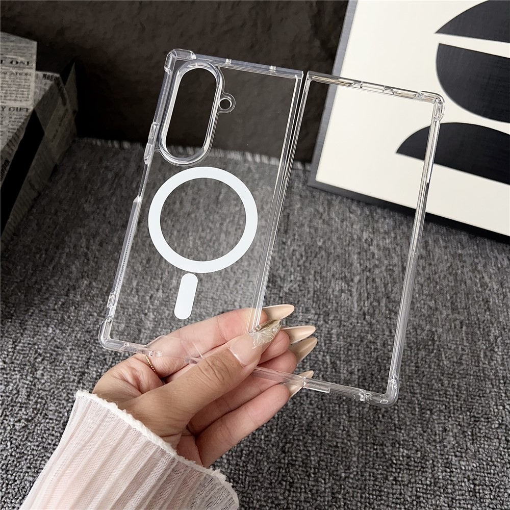 Acryle gélový obal s pevným chrbtom a MagSafe na Samsung Galaxy Z Fold8 Ultra 5G - priehľadný
