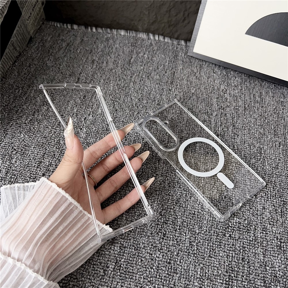 Acryle gélový obal s pevným chrbtom a MagSafe na Samsung Galaxy Z Fold8 Ultra 5G - priehľadný