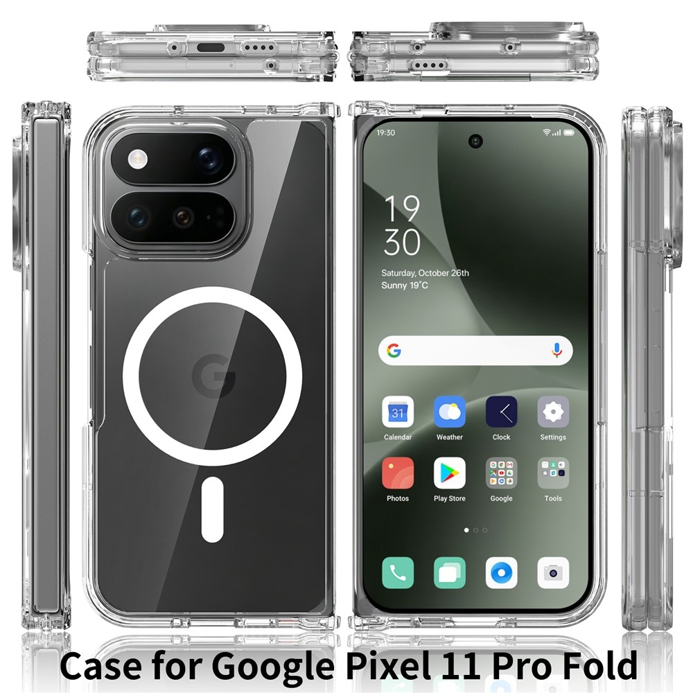 Acryle plastový obal s MagSafe na Google Pixel 11 Pro Fold - priehľadný