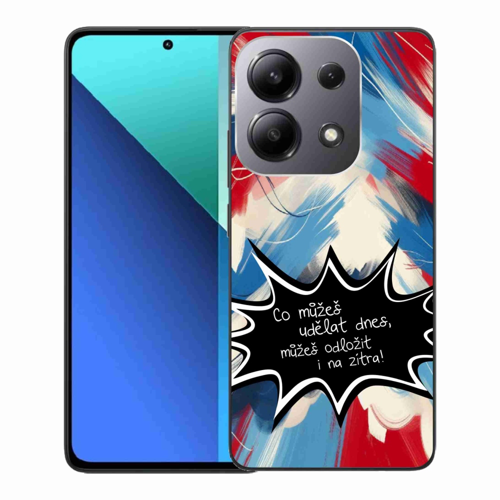 Gélový kryt mmCase na Xiaomi Redmi Note 13 - vtipný text 9 čierne pozadie