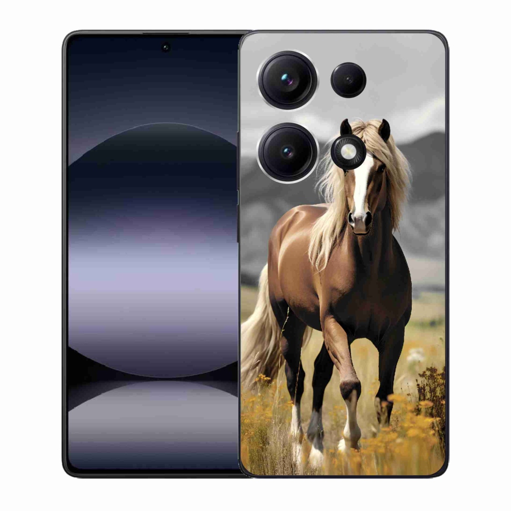 Gélový kryt mmCase na Xiaomi Redmi Note 14S - hnedý kôň 1