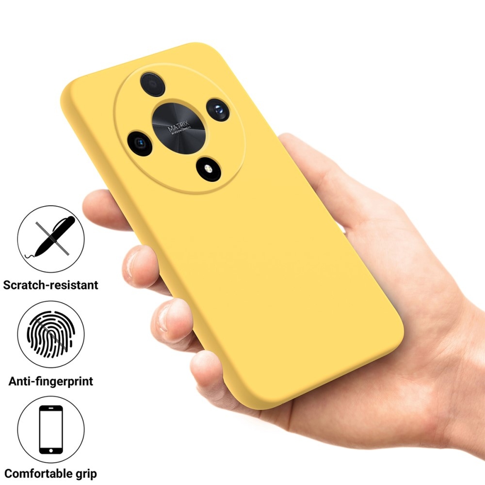 Liquid silikónový obal s pútkom na Honor Magic 6 Lite 5G - žltý