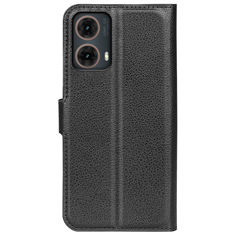 Litchi knižkové púzdro na Motorola Moto G85 5G - čierne