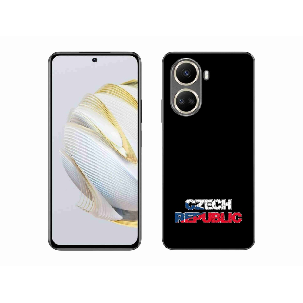 Gélový kryt mmCase na Huawei Nova 10 SE - Czech Republic čierne pozadie