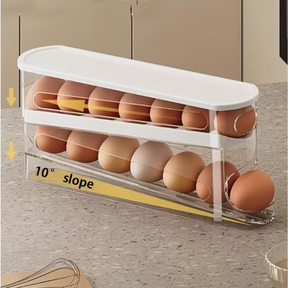 Dvojposchodový organizér na vajíčka do chladničky