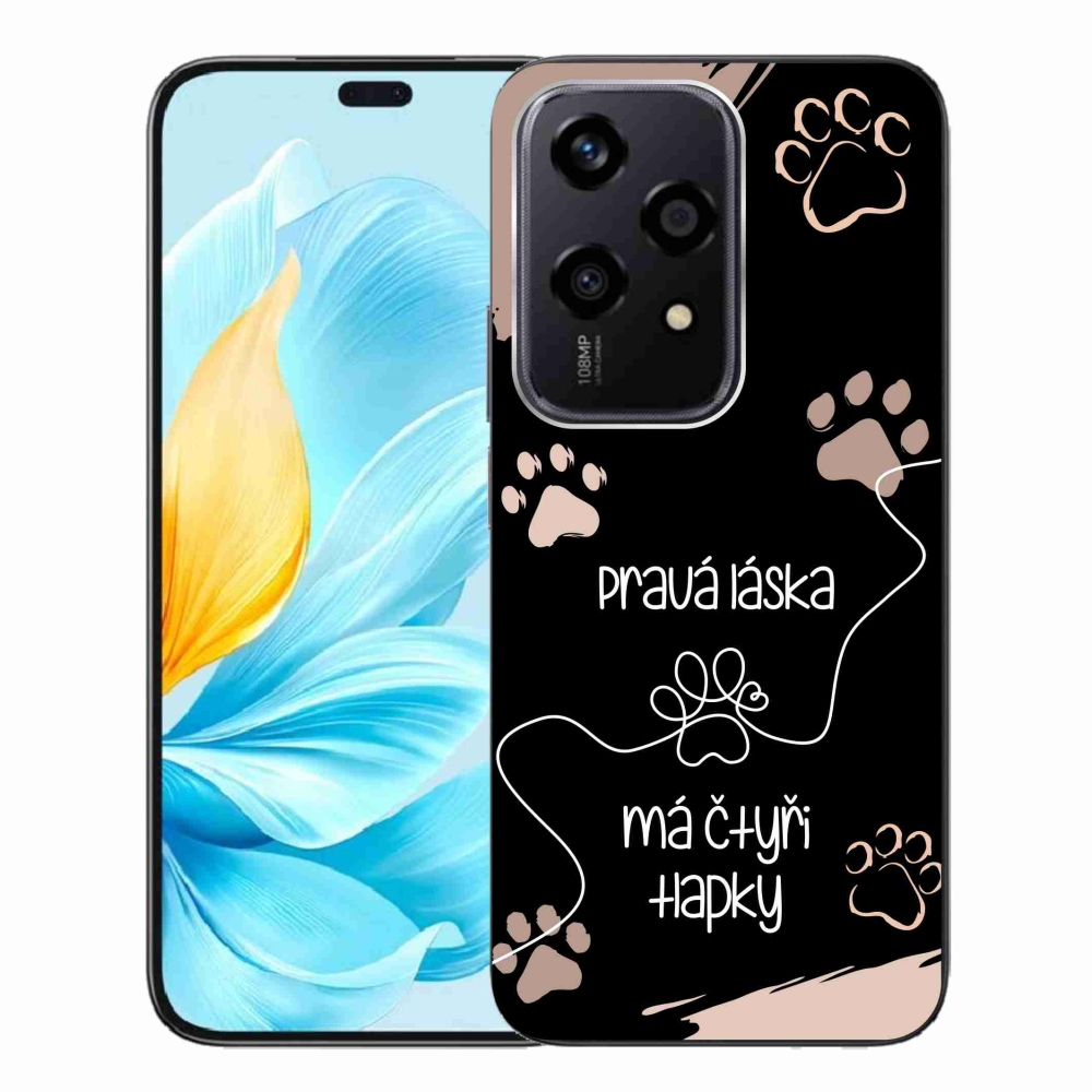 Gélový kryt mmCase na Honor 200 Lite 5G - psí motív 1 čierne pozadie