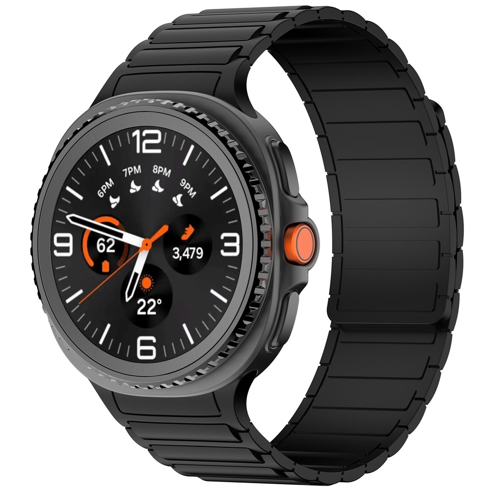 Adjust silikónový remienok na Samsung Galaxy Watch8 Classic 46mm/Watch8 44mm/40mm - čierny