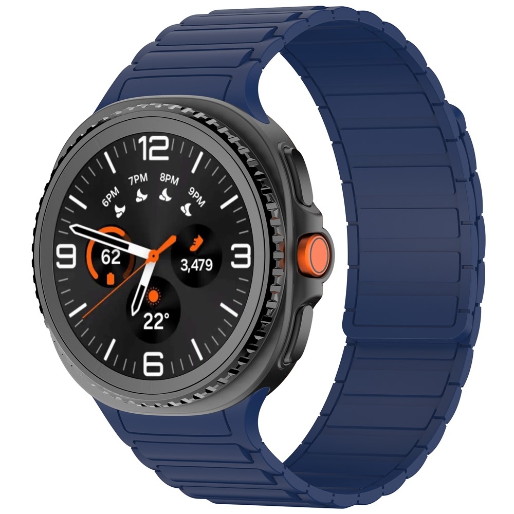 Adjust silikónový remienok na Samsung Galaxy Watch8 Classic 46mm/Watch8 44mm/40mm - modrý