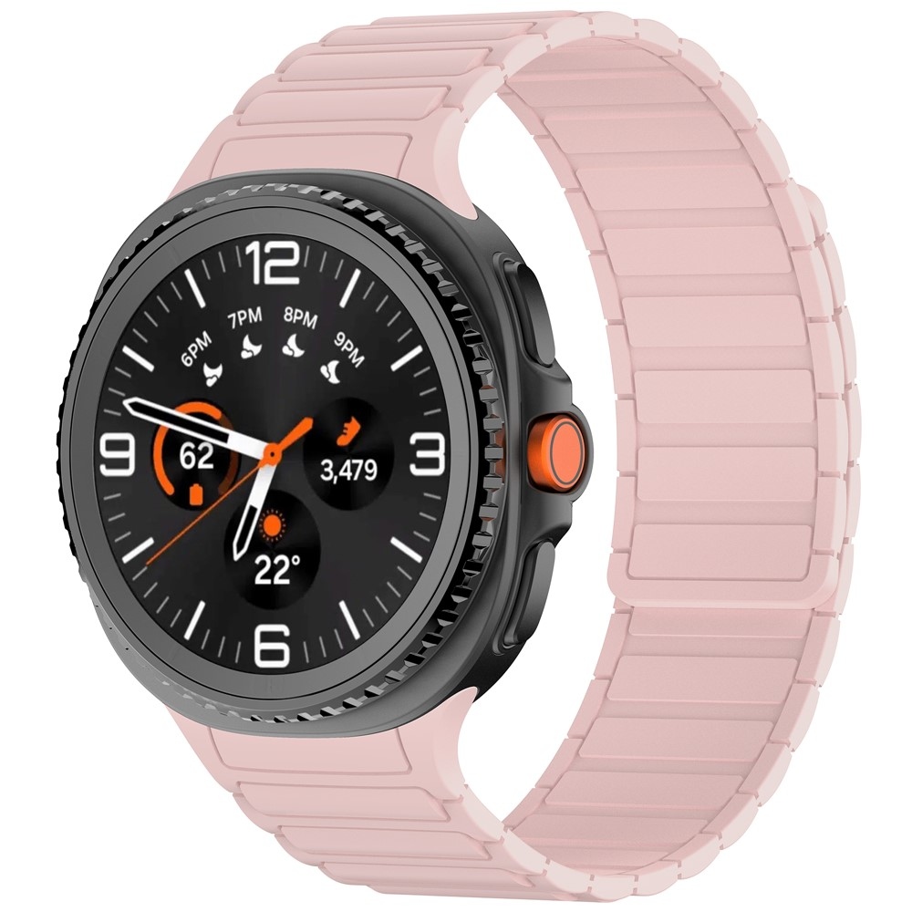 Adjust silikónový remienok na Samsung Galaxy Watch8 Classic 46mm/Watch8 44mm/40mm - ružový