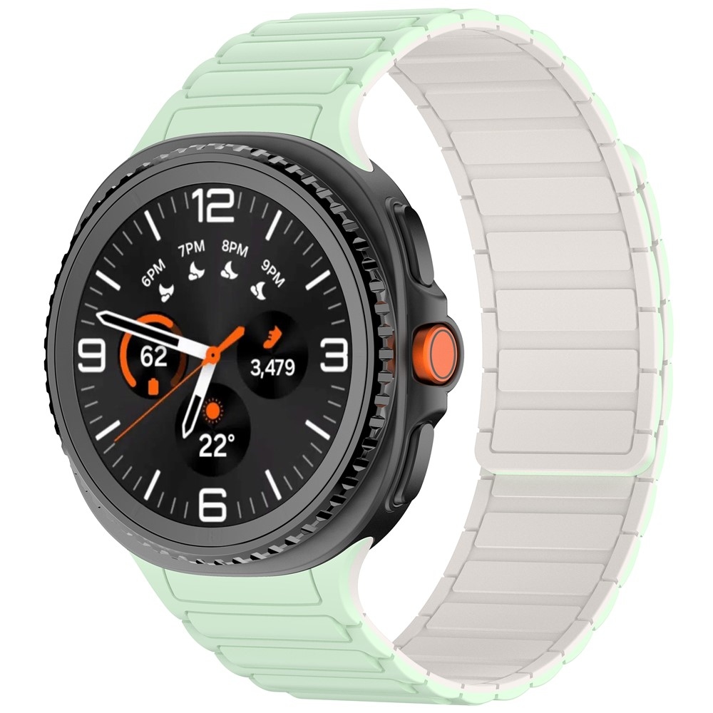 Adjust silikónový remienok na Samsung Galaxy Watch8 Classic 46mm/Watch8 44mm/40mm - svetlozelený