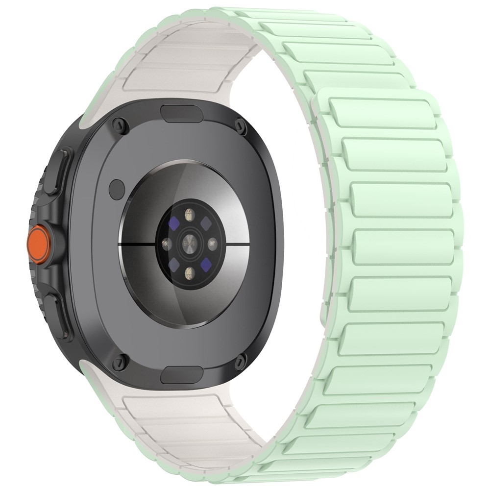 Adjust silikónový remienok na Samsung Galaxy Watch8 Classic 46mm/Watch8 44mm/40mm - svetlozelený