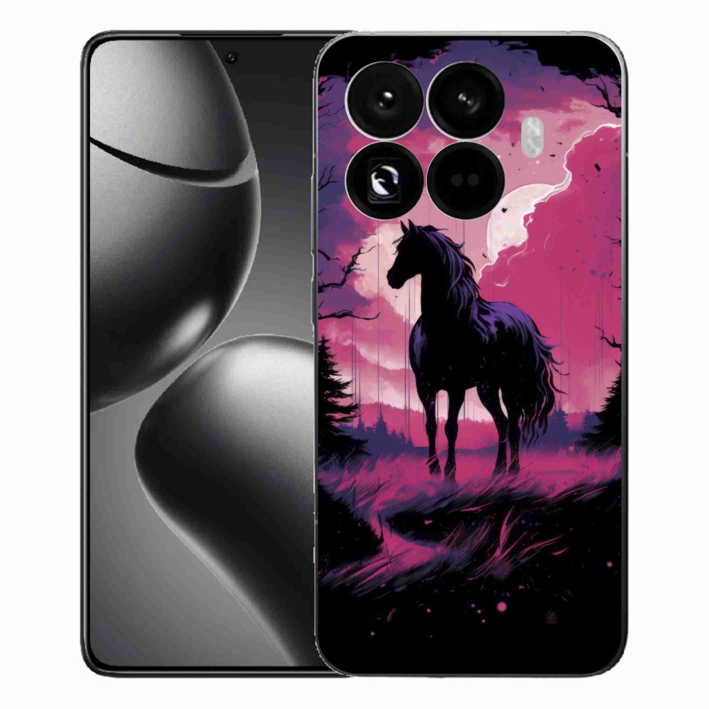 Gélový kryt mmCase na Xiaomi 15T Pro - čierny kreslený kôň 1