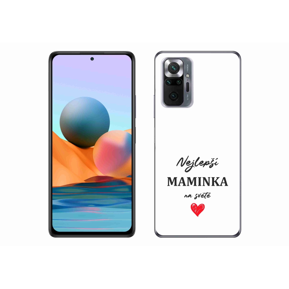 Gélový kryt mmCase na Xiaomi Redmi Note 10 Pro - najlepšia mamička 1 biele pozadie