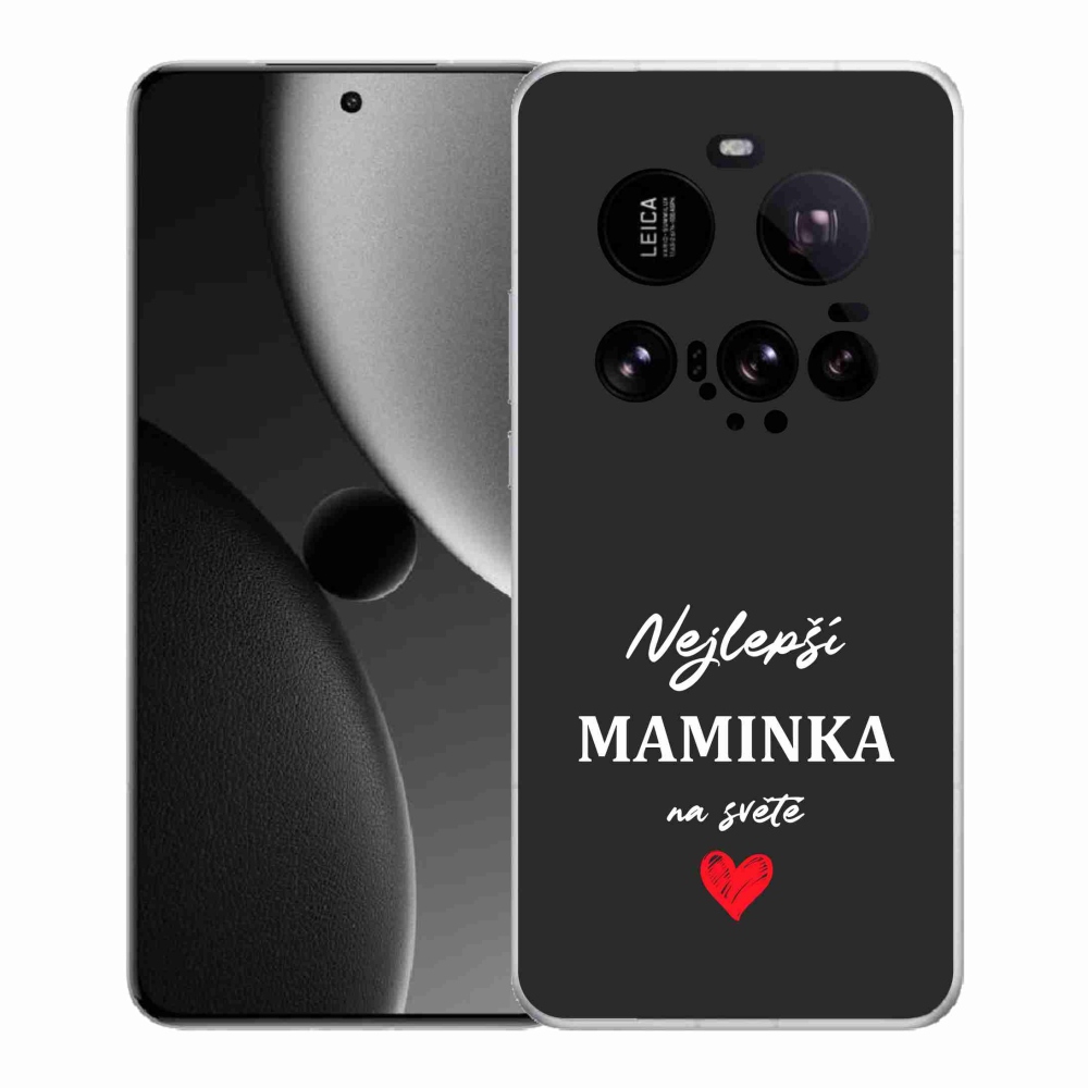 Gélový kryt mmCase na Xiaomi 15 Ultra - najlepšia mamička 1 čierne pozadie