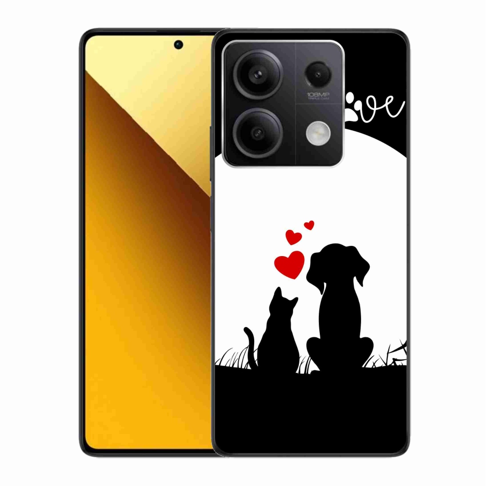 Gélový obal mmCase na Xiaomi Redmi Note 13 5G - zvieracia láska