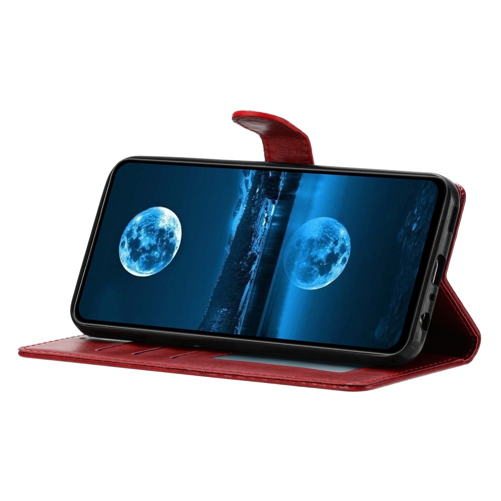 Clots knižkové púzdro na Samsung Galaxy S25 Edge - červené