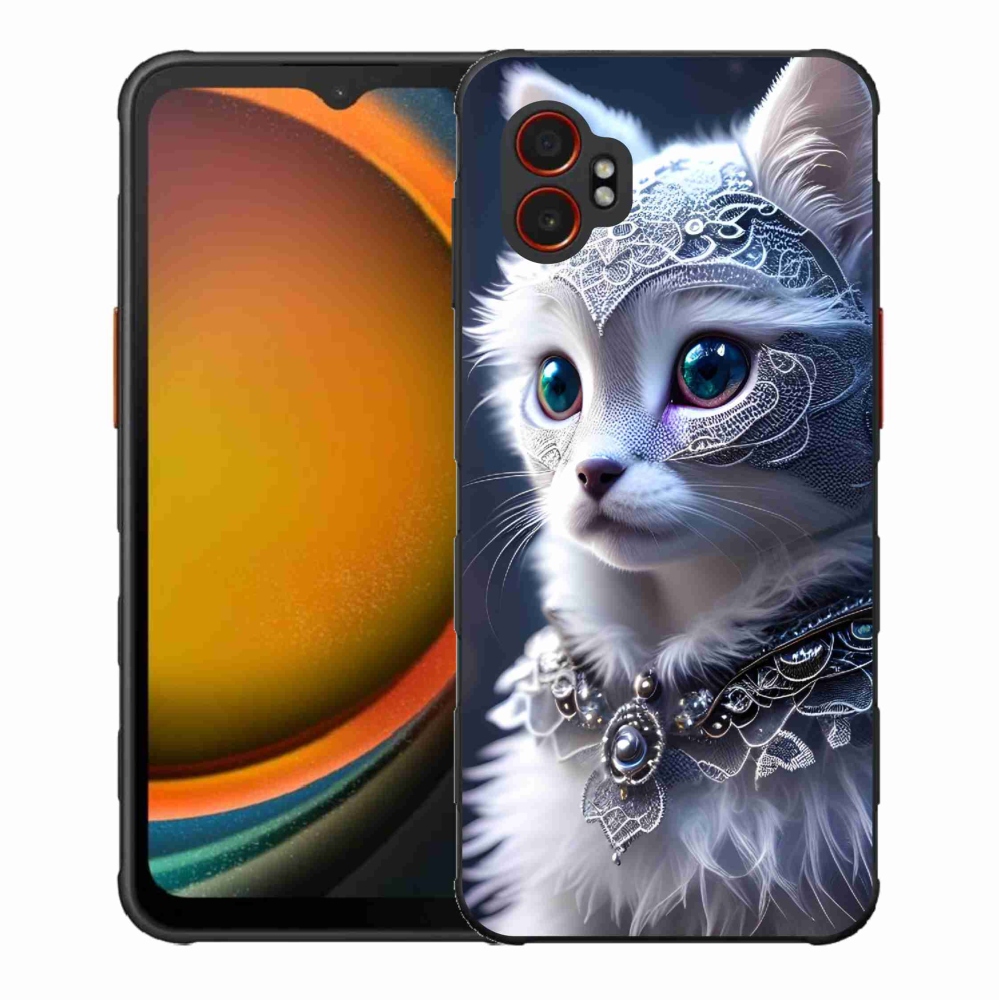 Gélový kryt mmCase na Samsung Galaxy Xcover 7 Pro - biela mačka
