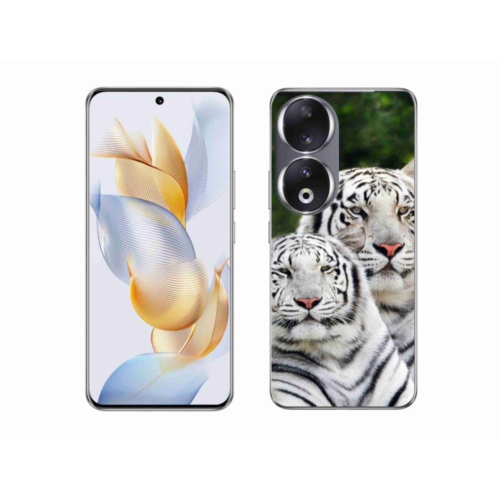 Gélový obal mmCase na Honor 90 - bieli tigre