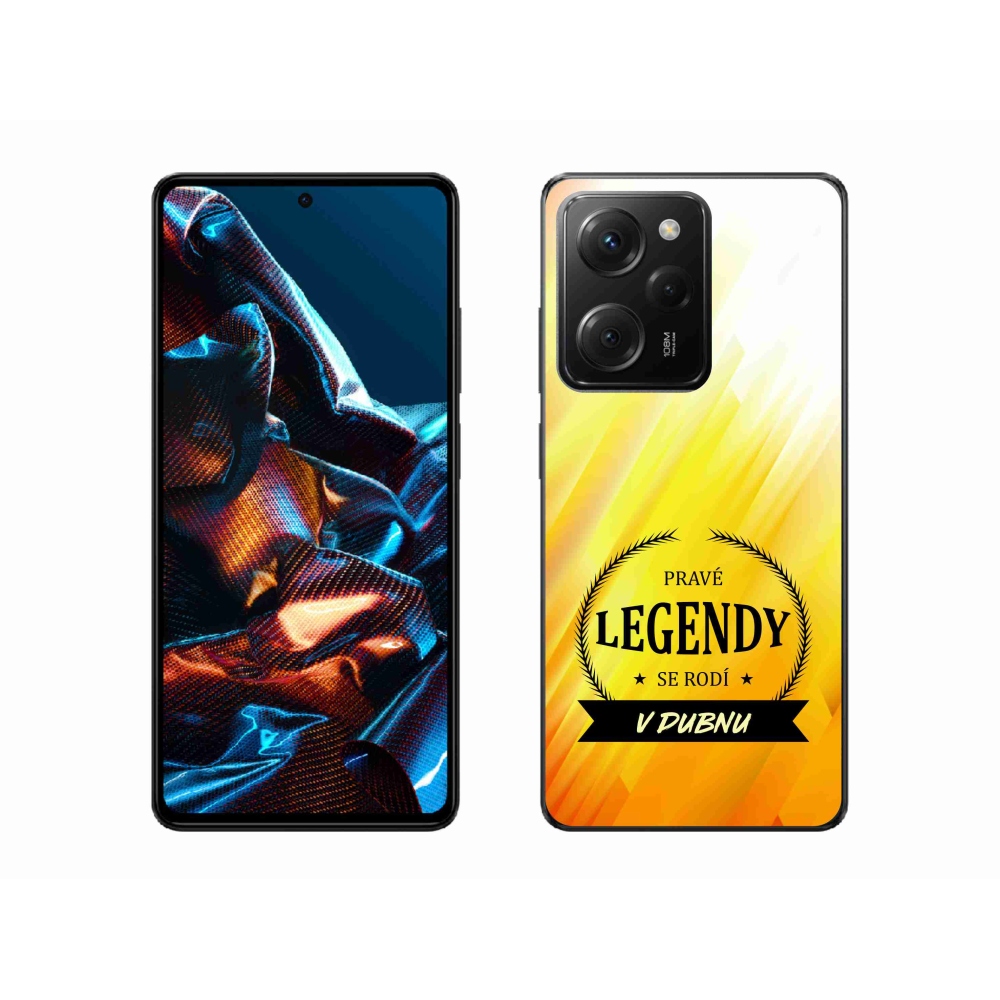 Gélový kryt mmCase na Xiaomi Poco X5 Pro 5G - legendy v apríli žlté pozadie