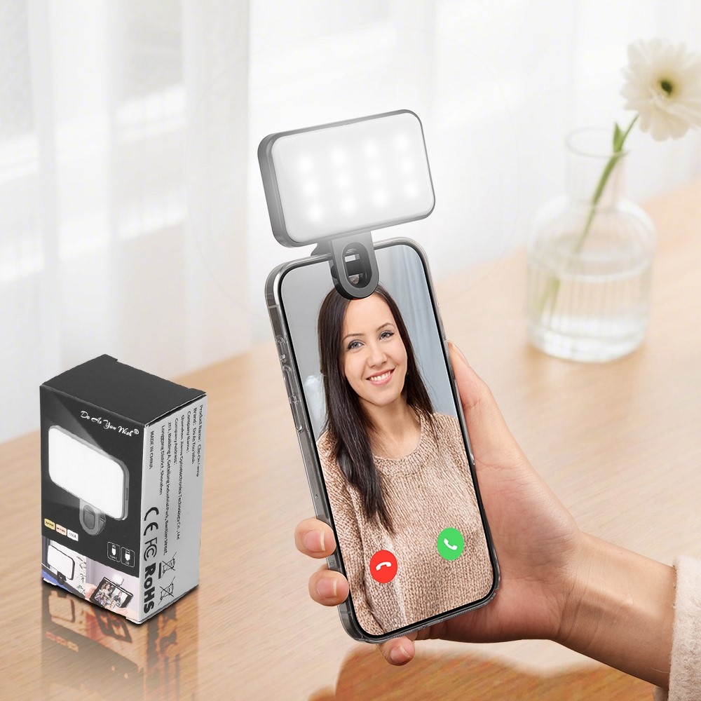 Mini LED svetlo na mobil s klipom 24 LED - čierne