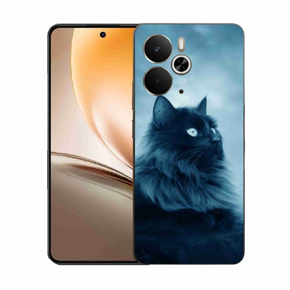Gélový kryt mmCase na Realme 14 5G - čierna mačka 1