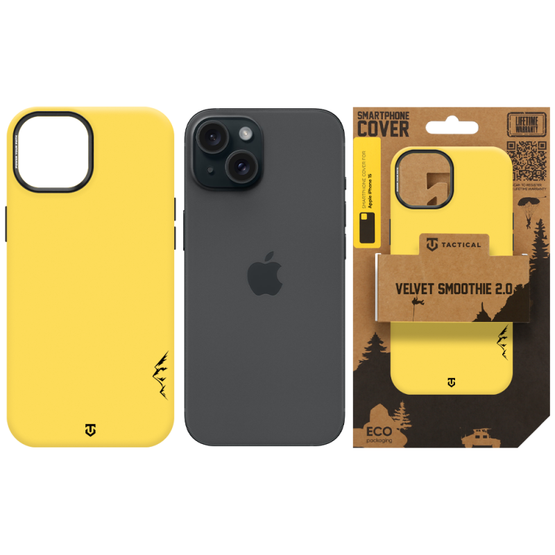 Tactical MagForce Velvet Smoothie 2.0 – puzdro pre Apple iPhone 15 v farbe Banana
