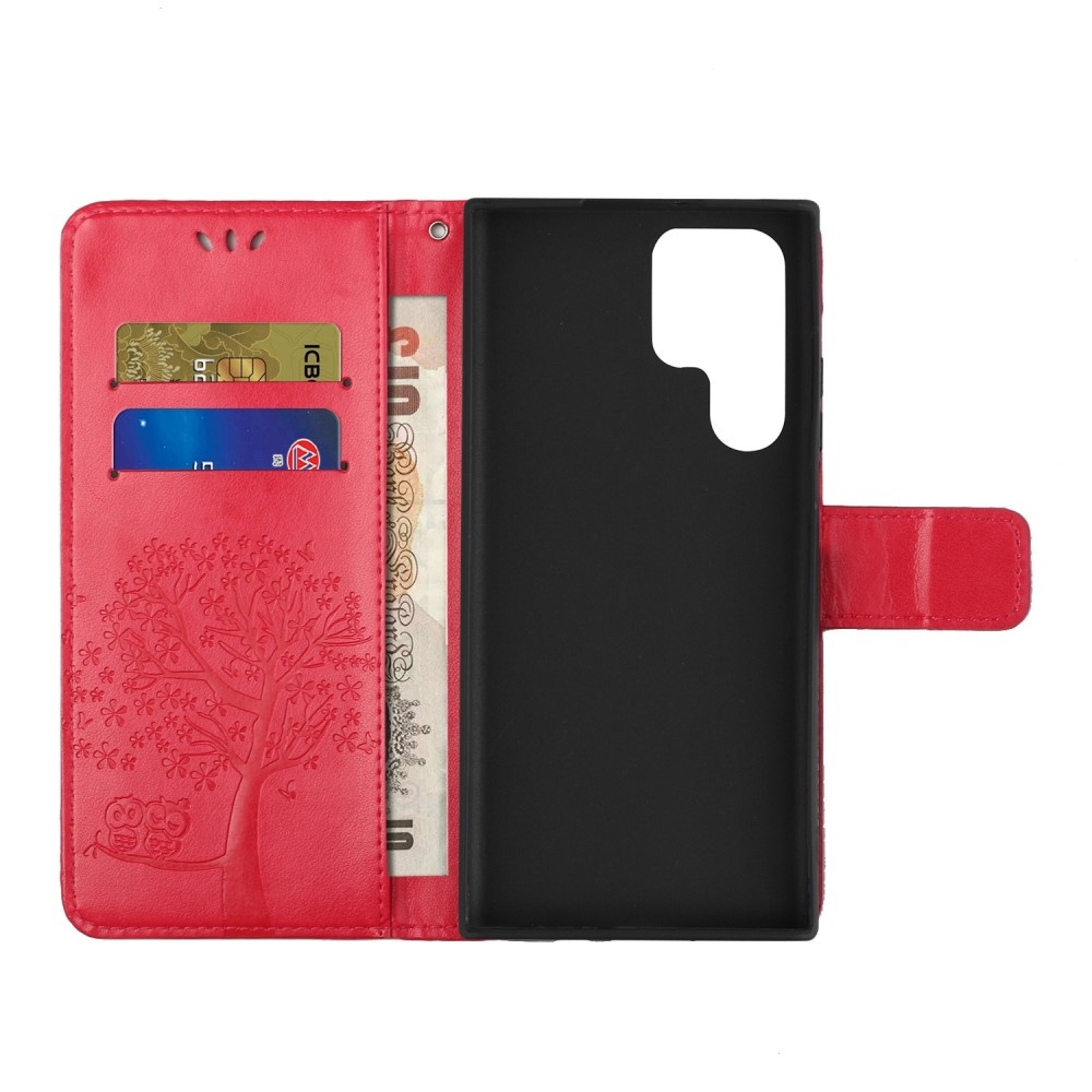 Tree knižkové púzdro na Samsung Galaxy S24 Ultra - červené