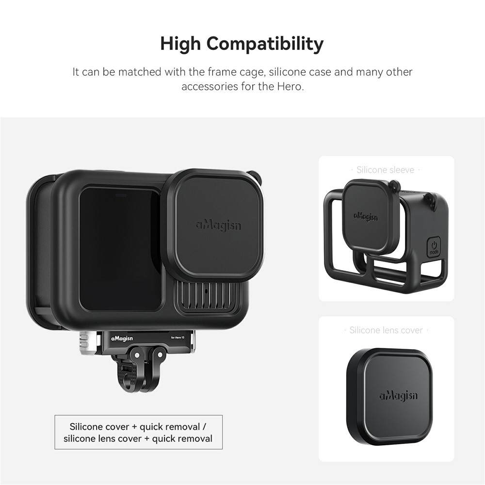 Magnetický kovový rýchloupínací držiak AMAGISN pre GoPro Hero 13