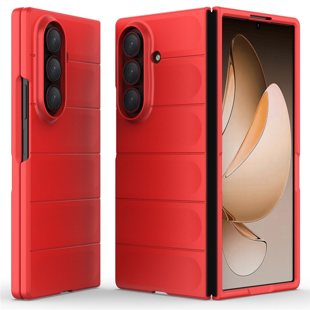 Rugg odolný gélový obal na Samsung Galaxy Z Fold7 5G - červený
