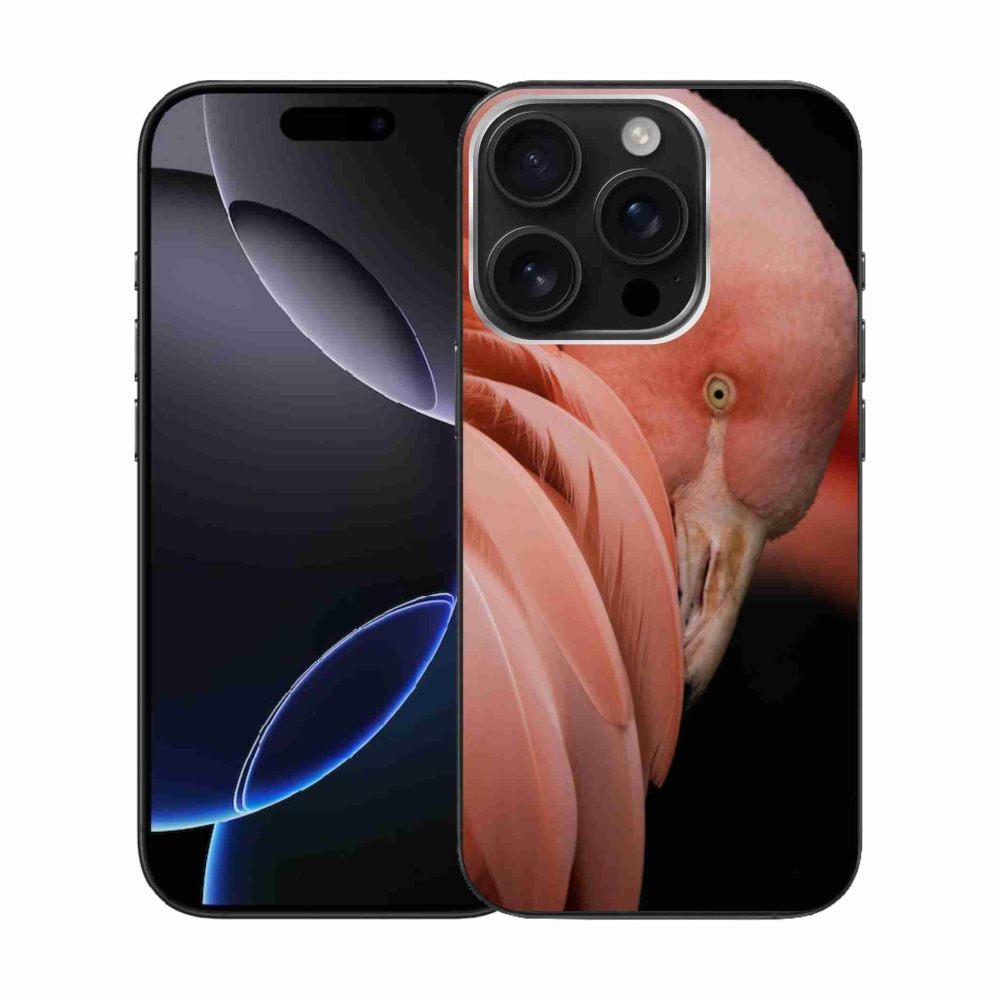 Gélový kryt mmCase na iPhone 16 Pro - plameniak 3