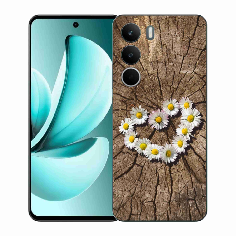 Gélový kryt mmCase na Realme C71 - srdce z margaréty