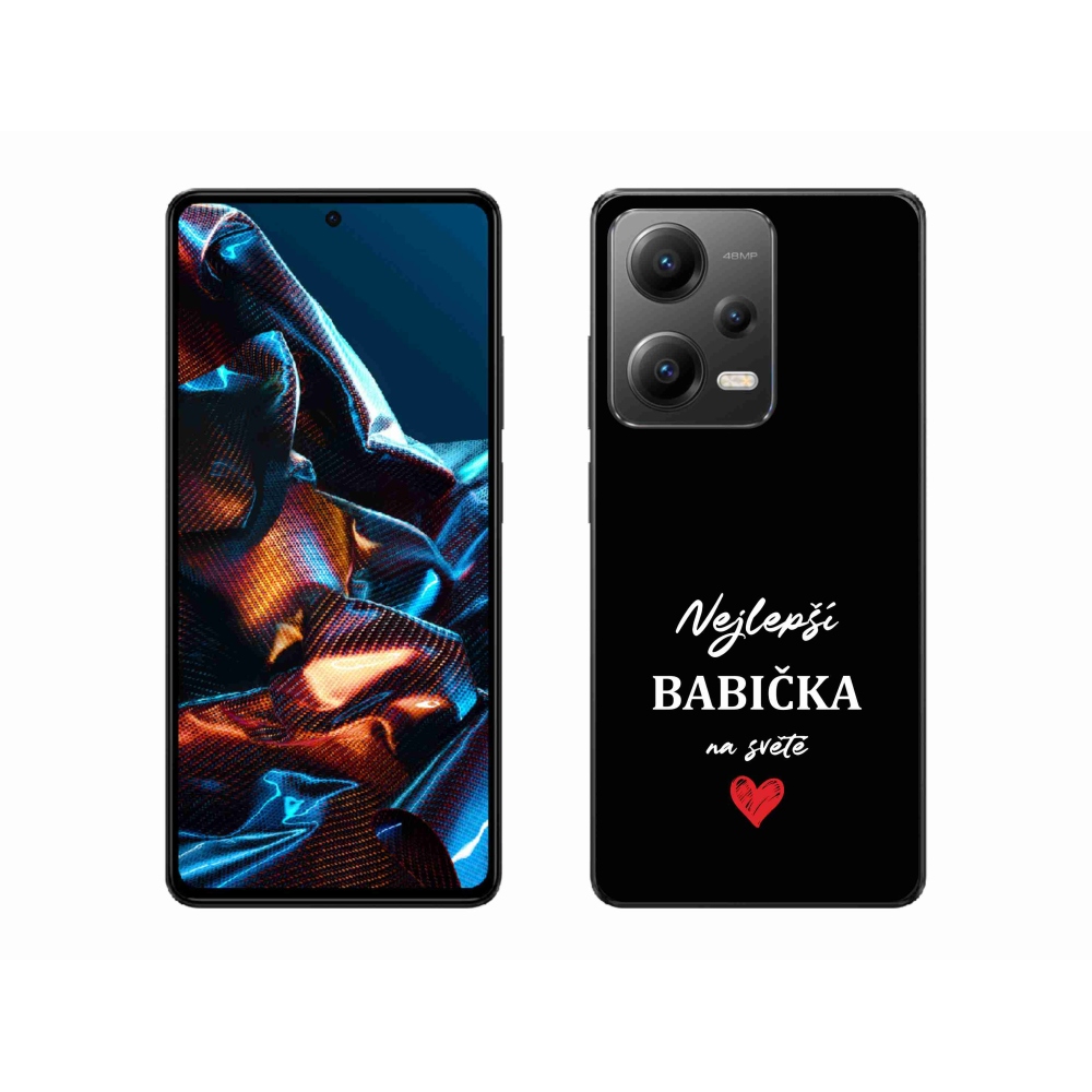 Gélový kryt mmCase na Xiaomi Redmi Note 12 Pro 5G - najlepšia babička 1 čierne pozadie