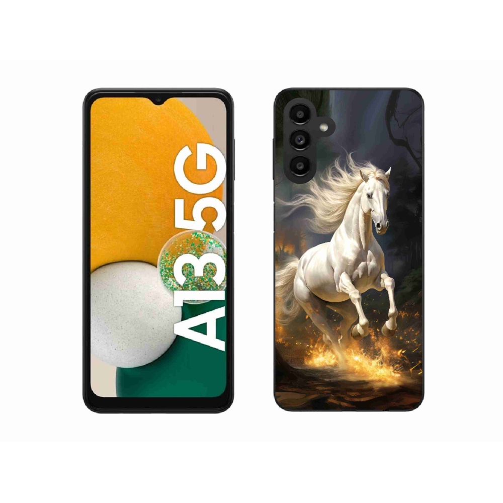 Gélový kryt mmCase na Samsung Galaxy A13 5G - biely kôň 2