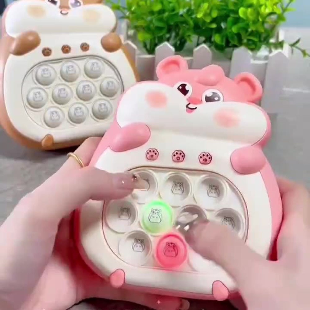 Elektronická reakčná hra s bublinkovým panelom pre deti - ružová