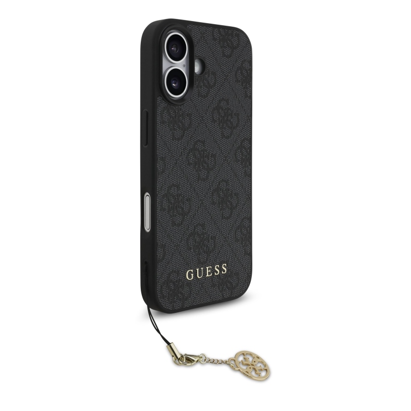 Guess 4G Charm Zadný Kryt pre iPhone 17 Tone on Tone Grey