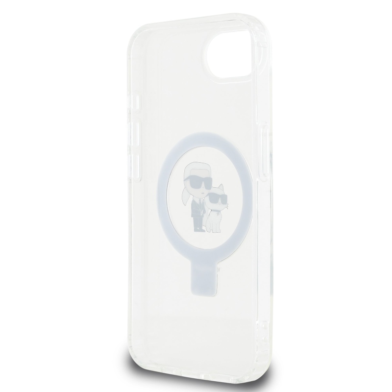 Karl Lagerfeld Ringstand Karl and Choupette MagSafe Zadný Kryt pre iPhone 16e White