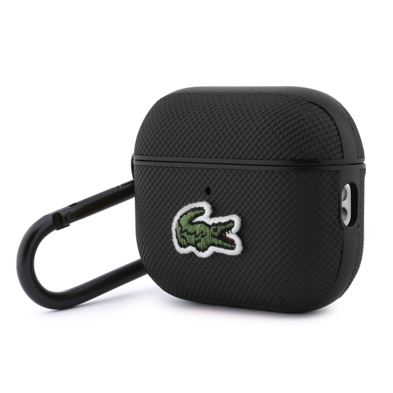 Lacoste Petit Pique Croc Logo Patch Puzdro pre AirPods Pro 3 Black