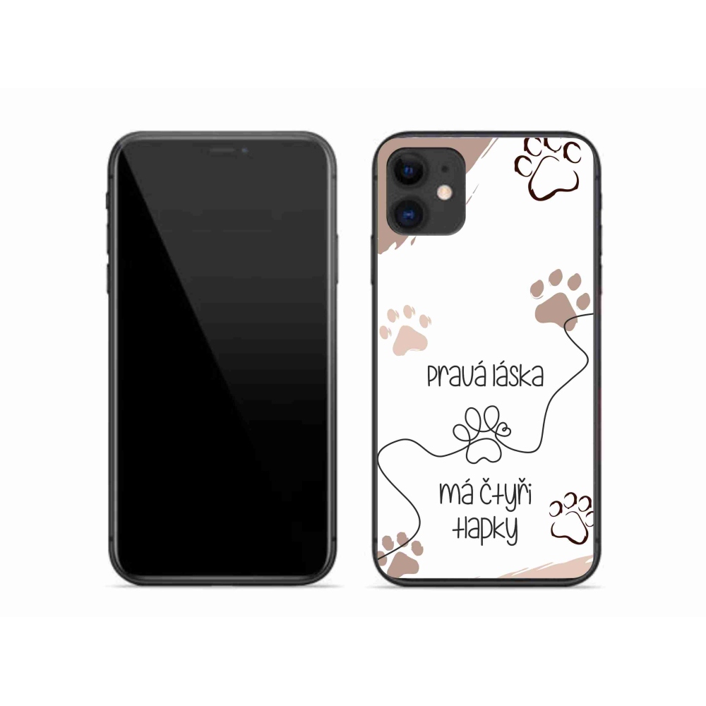 Gélový kryt mmCase na iPhone 11 - psí motív 1 biele pozadie