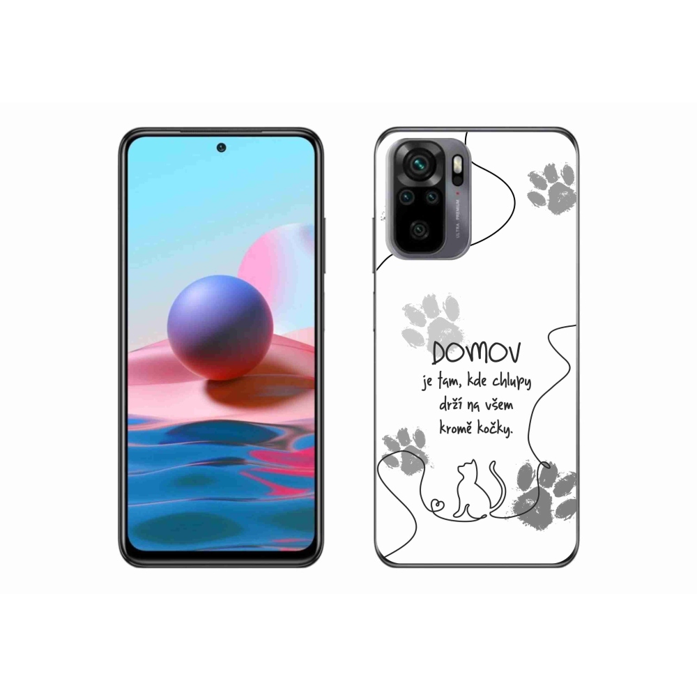 Gélový kryt mmCase na Xiaomi Redmi Note 10S - mačacie motív biele pozadie
