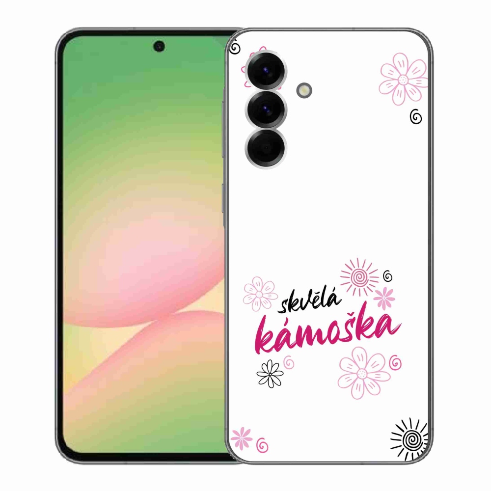 Gélový kryt mmCase na Samsung Galaxy A56 5G - skvelá kamoška biele pozadie