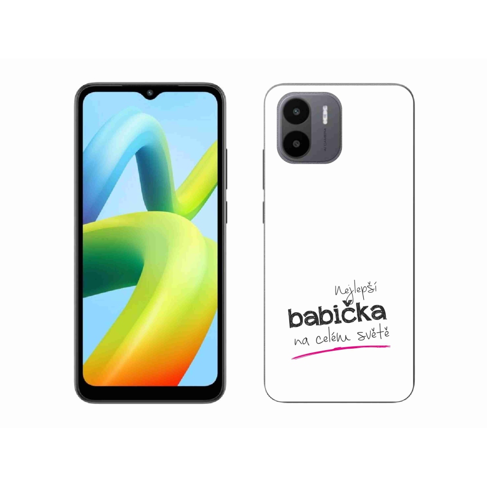 Gélový kryt mmCase na Xiaomi Redmi A1 - najlepšia babička 4 biele pozadie