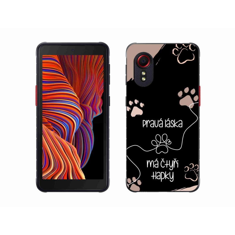 Gélový kryt mmCase na Samsung Galaxy Xcover 5 - psí motív 1 čierne pozadie