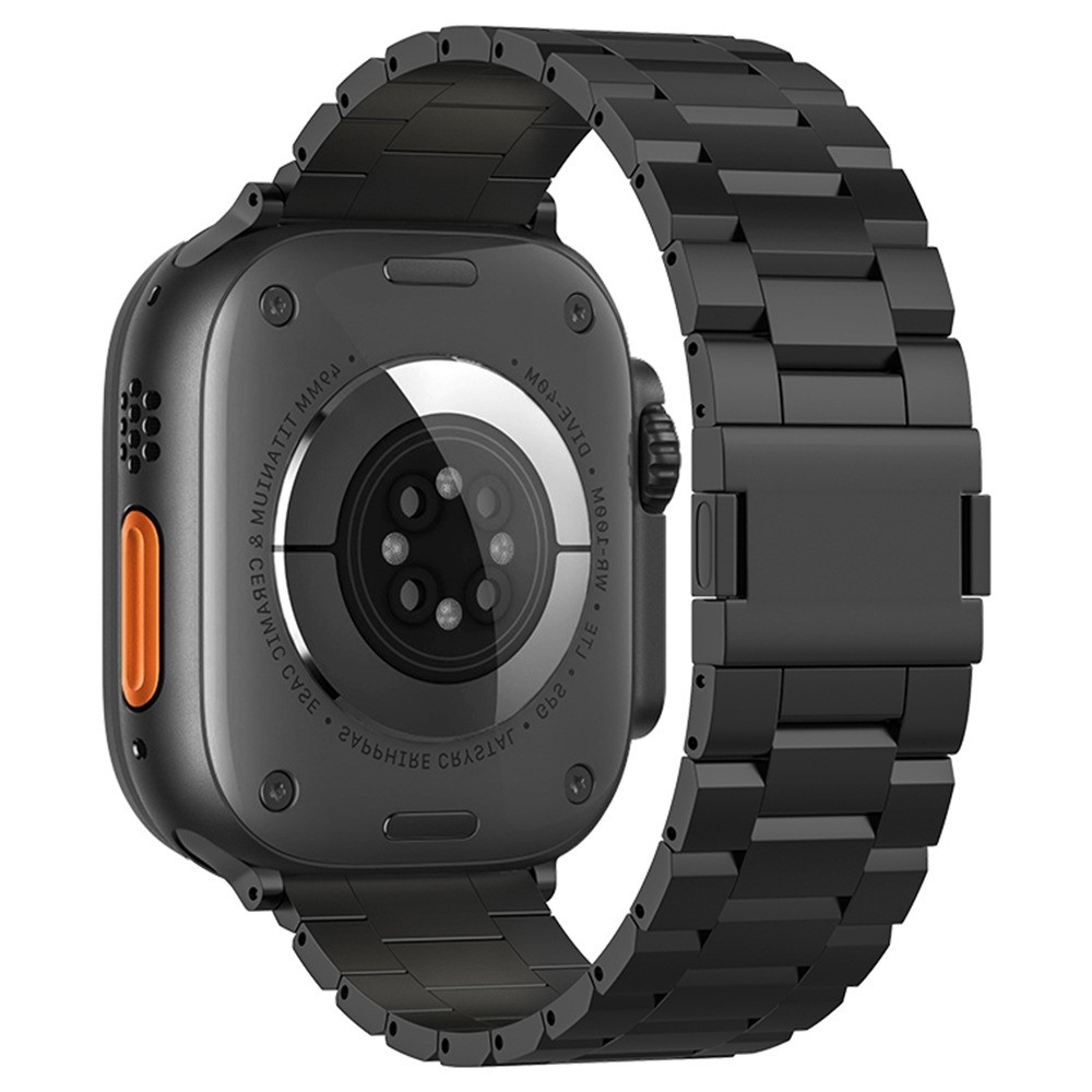 Alloy titánový remienok na Apple Watch Ultra 4/3/2/1 49mm/12/11/10 46mm - čierny