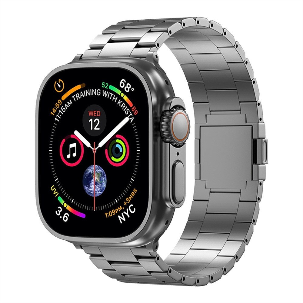 Alloy titánový remienok na Apple Watch Ultra 4/3/2/1 49mm/12/11/10 46mm - šedý