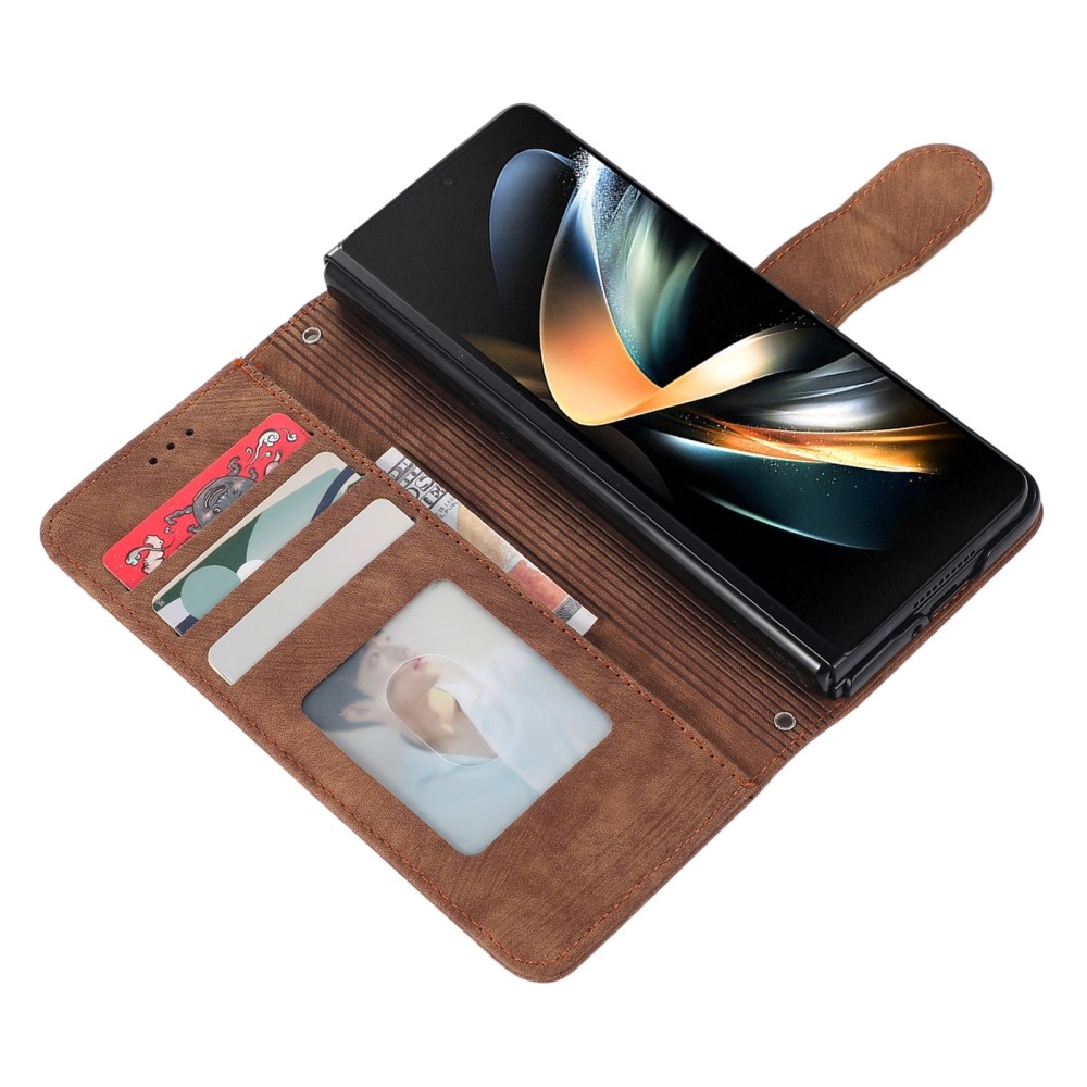 Wallet knižkové púzdro na Samsung Galaxy Z Fold5 5G - hnedé