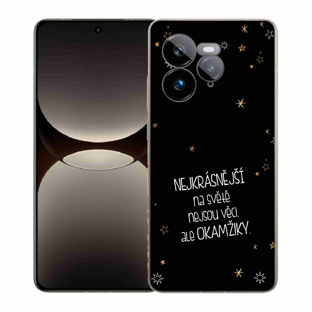 Gélový kryt mmCase na Realme GT 7 Pro 5G - citát 4 čierne pozadie