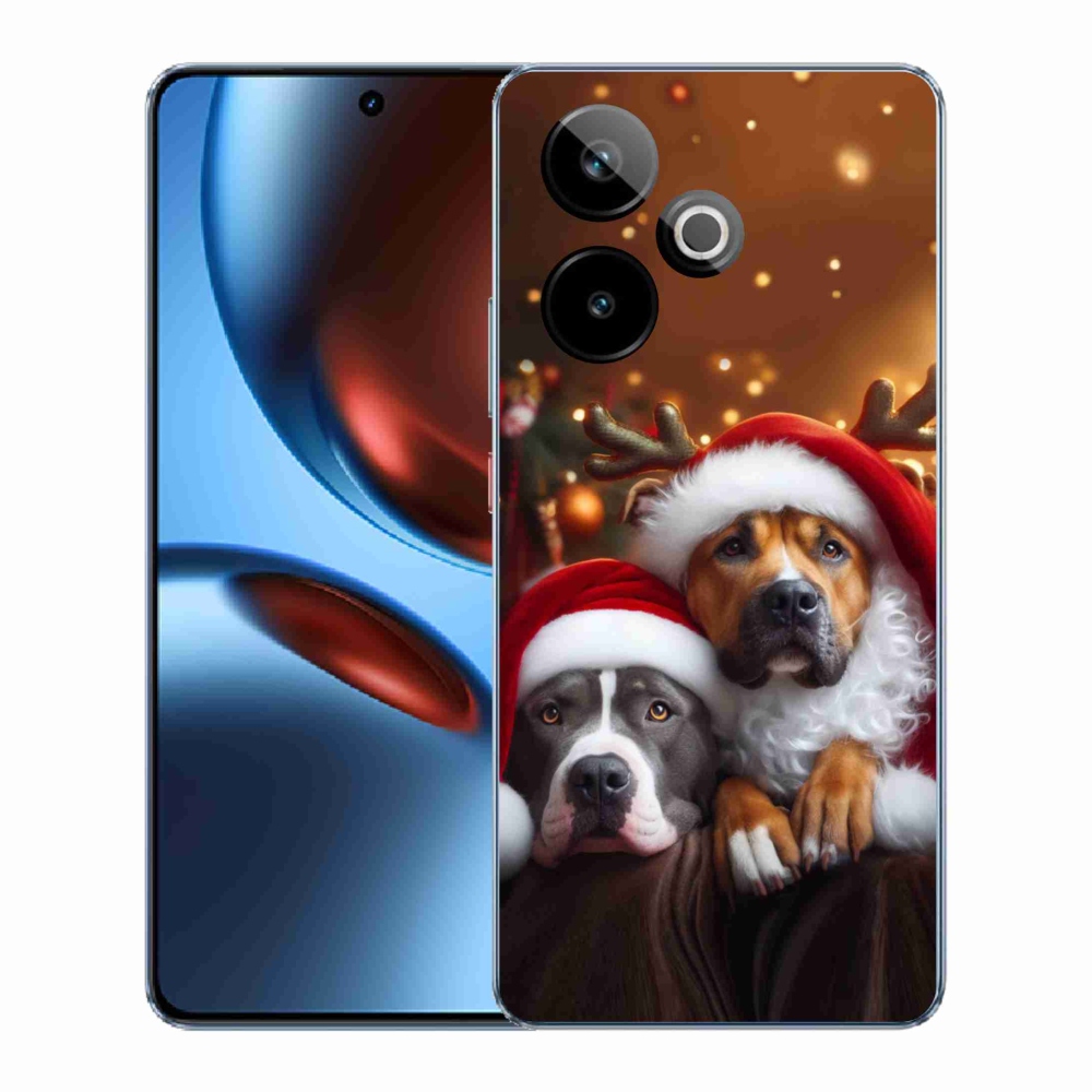 Gélový kryt mmCase na Realme GT 7 5G/GT 7T 5G - vianočné psy
