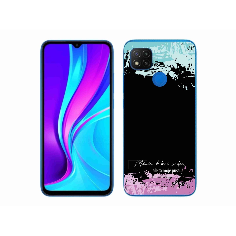 Gélový kryt mmCase na Xiaomi Redmi 9C - vtipný text 3 čierne pozadie
