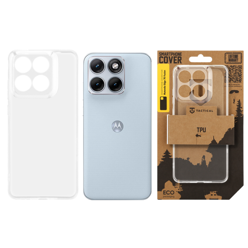 Taktický kryt TPU pre Motorola Edge 70 Fusion Transparent