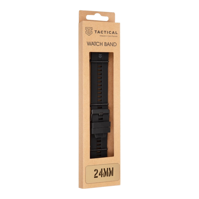 Taktický silikónový remienok s rýchloupínaním, 24 mm, čierny